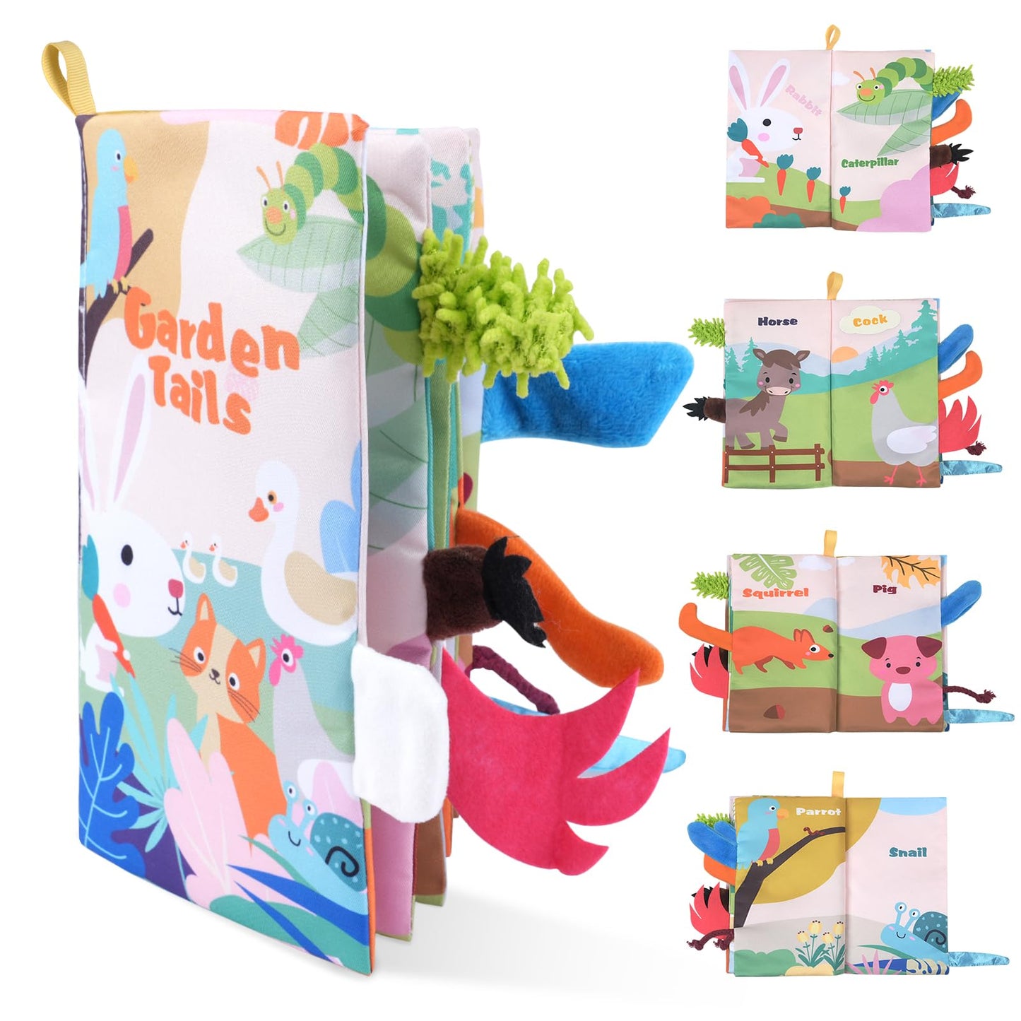 3D Bilderbuch Stoffbücher Fühlbuch ab 3 Monaten, Babybuch Baby Stoffbuch Lernspielzeug