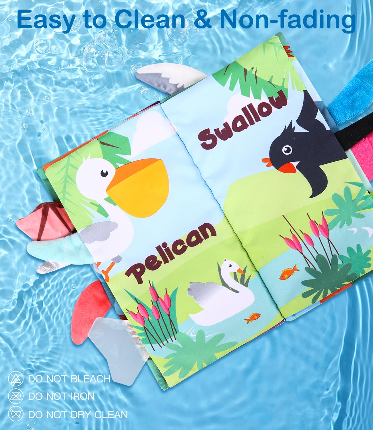 Montessori Baby Sensorik Buch 2Pcs, Fühlsbuch Baby, Interaktives Spielzeug ab 3 Monaten, 3D-Malbuch, Stoffbuch