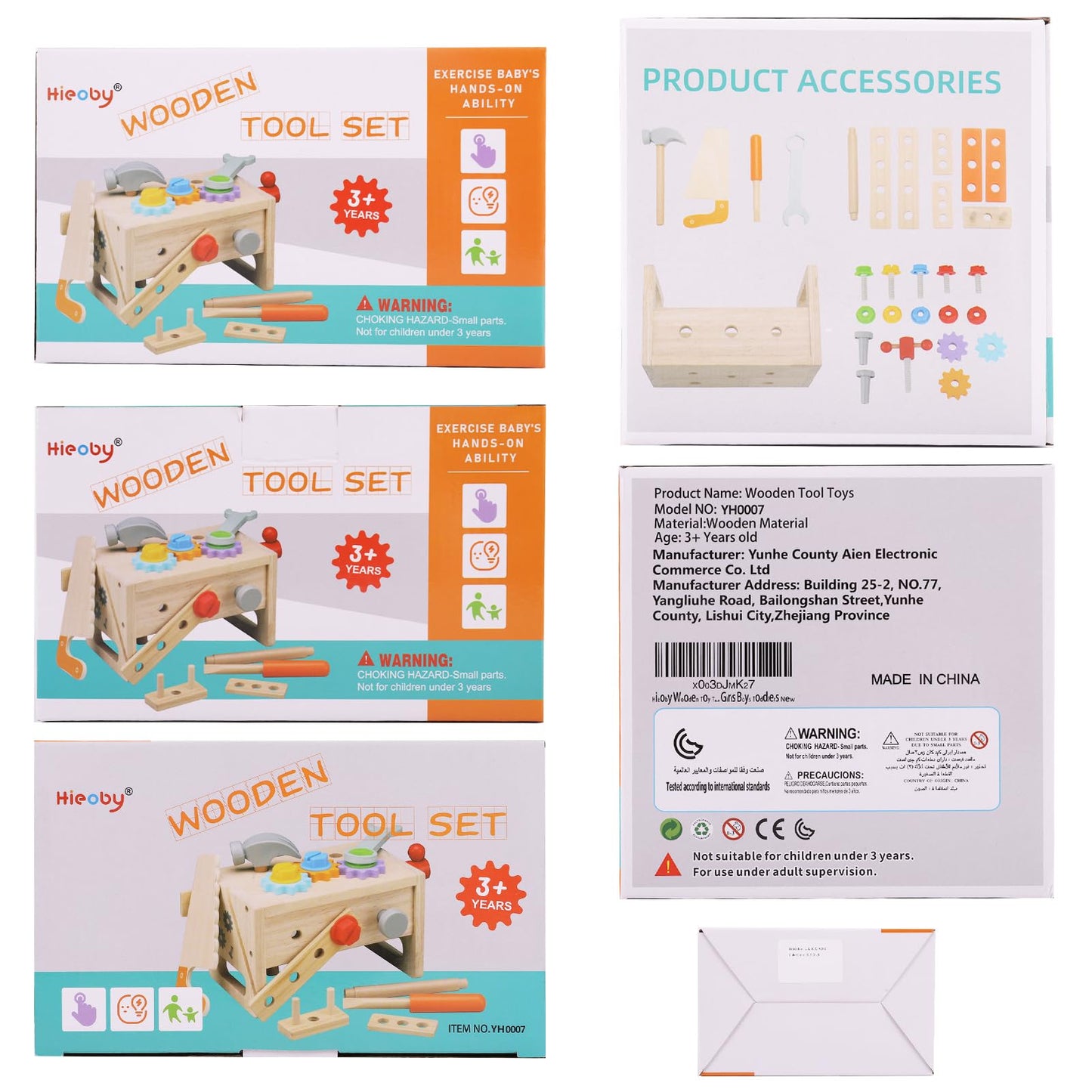 29 stk. Werkzeugkoffer, Montessori Werkzeugset aus Holz, Kinderwerkzeug ideales Geschenk ab 2 Jahren